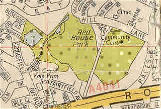 modern map of Red House Park area
